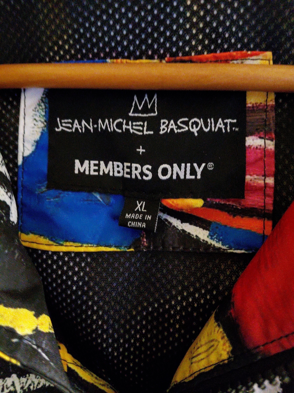 Jean-Michel Basquiat x Members Only XL Colorblock Jacket - Hooded Multicolor